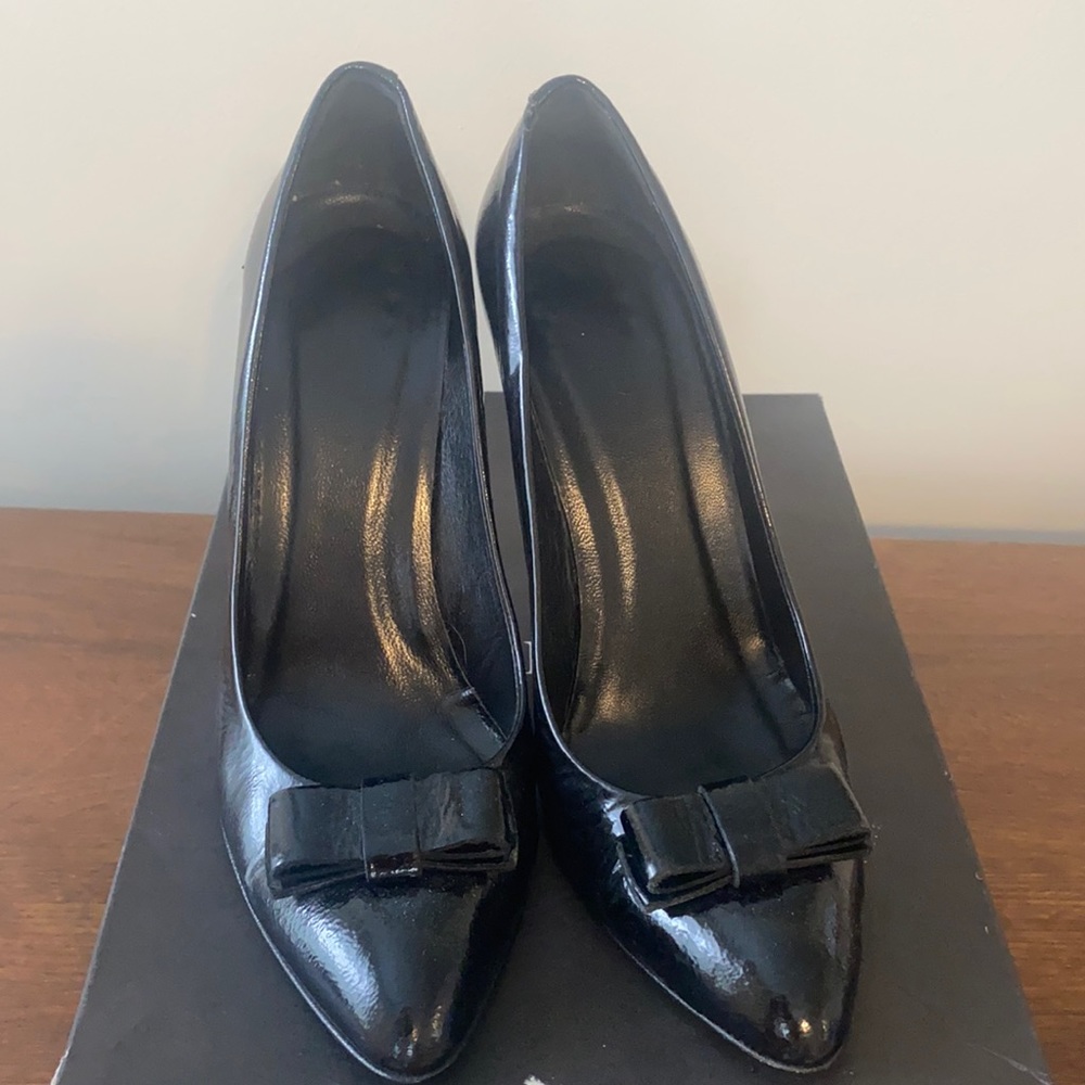Italian Leather Bow Pumps, IT 38.5